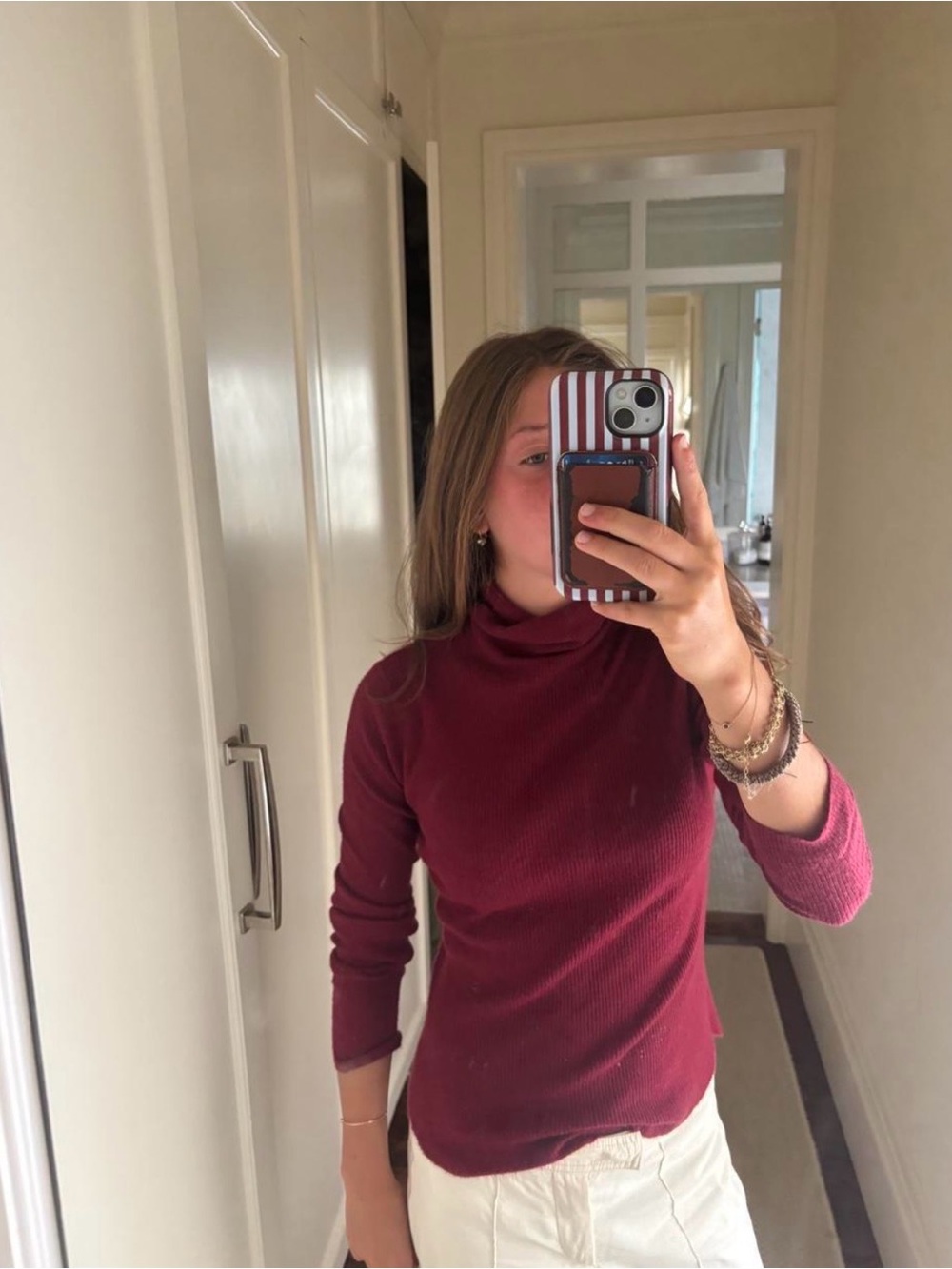 Ulla Johnson Burgundy Cowl Turtleneck Sweater
